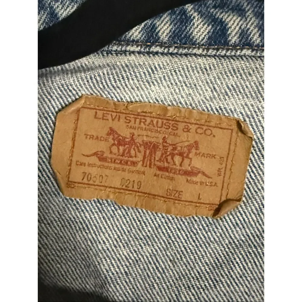 Levi's Men's Button Front Long Sleeve Denim Trucker Jacket Blue Large